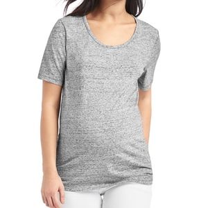 Gap Maternity vintage wash scoop tee-heather gray